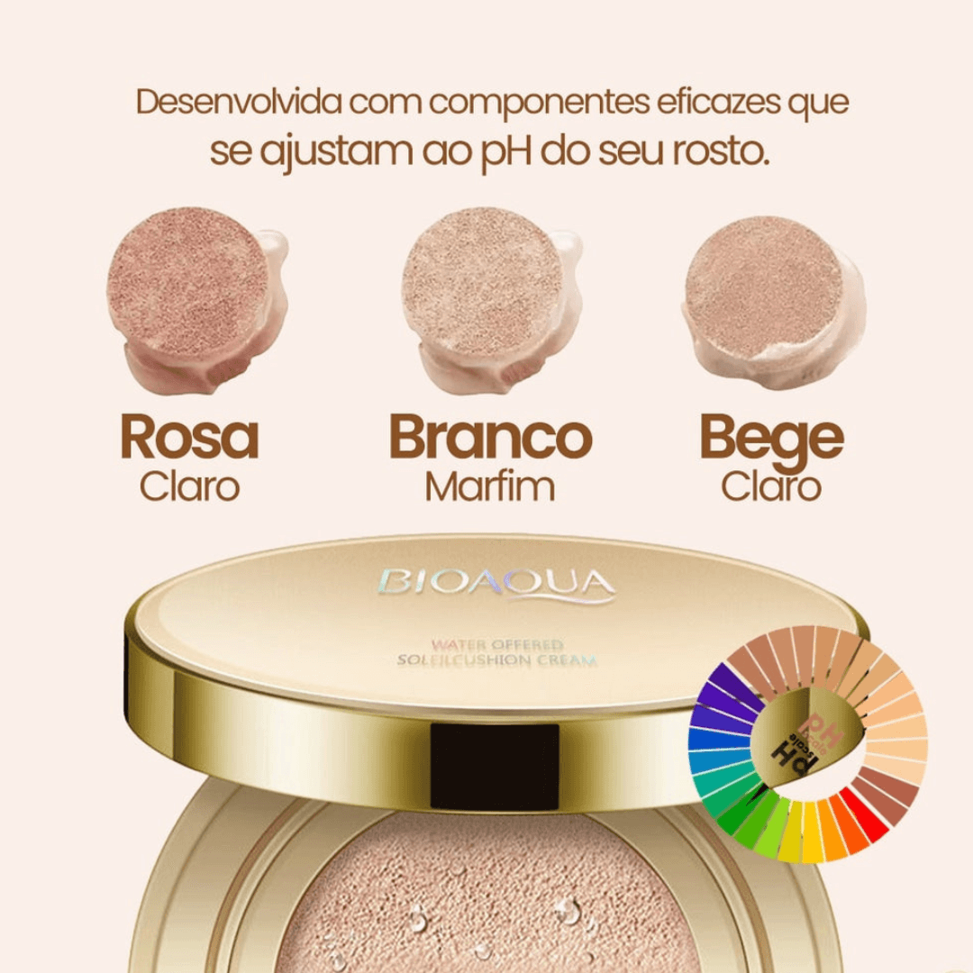 Desenvolvida com componentes que se ajustam ao ph do seu rosto